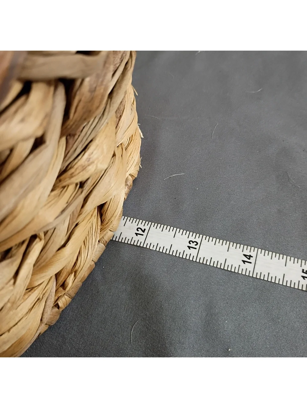 Handwoven Round Natural Wicker Basket with Handles